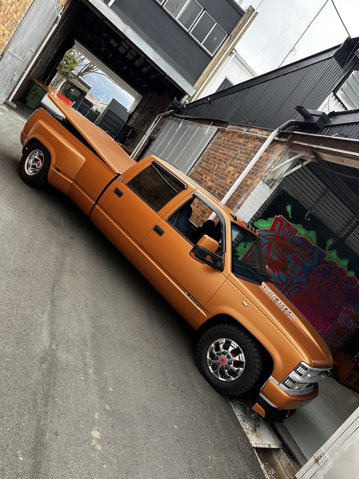 Copper custom truck wrap